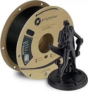 Polymaker Polymaker PLA PRO Filament, Tough & High Rigidity Black PLA Filament 1kg Cardboard Spool - PolyLite PLA PRO 3D Printer Filament, Print with Most 3D Printers Using 3D Filament