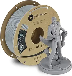 Polymaker Polymaker PLA PRO Filament 1kg, Tough & High Rigidity Grey 3D Printing Filament, PolyLite PLA PRO High Speed, Print with Most 3D Printers