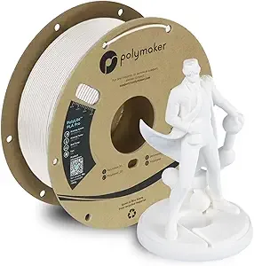 Polymaker Polymaker PLA PRO Filament 1kg, Tough & High Rigidity White 3D Printing Filament, PolyLite PLA PRO High Speed, Print with Most 3D Printers