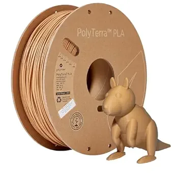 Polymaker Polymaker PolyTerra Matte PLA 3D Printer Filament – Hides Layer Lines, Easy to Print, AMS Compatible, Great for Miniatures, Prototypes, Gadgets, Matte Finish Wood Brown 1kg