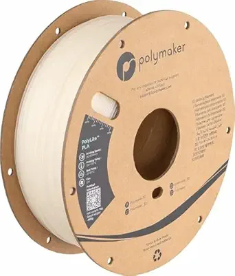 Polymaker Polymaker PLA Filament, Natural 3D Printing PLA Filament 1kg - PolyLite 3D Printer PLA Filament, Dimensional Accuracy +/-, Compatible with Most 3D Printer, Natural