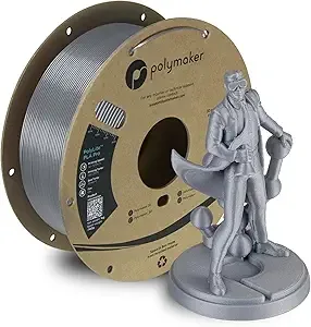 Polymaker Polymaker PLA PRO Filament 1kg, Tough & High Rigidity Silver 3D Printing Filament, PolyLite PLA PRO High Speed, Print with Most 3D Printers