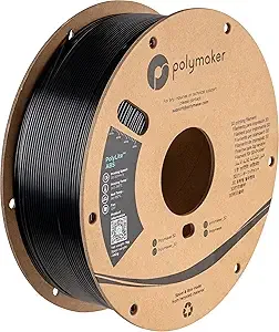 Polymaker Polymaker ABS Filament Black 3D Printer Filament Heat Resistant 1kg - PolyLite ABS 3D Printing Filament, Strong & Durable, Dimensional Accuracy +/-