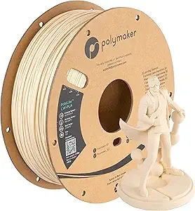 Polymaker Polymaker Light Weight PLA Filament White 0.8kg, PolyLite 3D Printer PLA Filament White Low Density, Print with Most 3D Printers