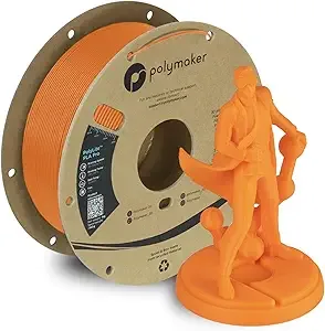 Polymaker Polymaker PLA PRO Filament 1kg, Tough & High Rigidity Orange 3D Printing Filament, PolyLite PLA PRO High Speed, Print with Most 3D Printers