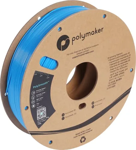 Polymaker Polymaker PolySmooth PVB Filament 0.75kg Electric Blue - Print Like PLA Filament, Easy Smoothable Post Process with IPA Alcohol