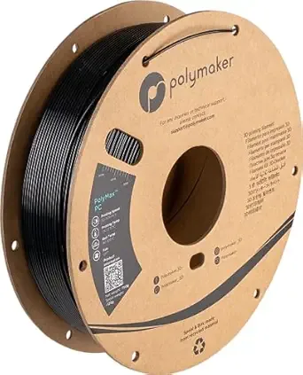 Polymaker Polymaker Polymax Tough PC Filament, Black Polycarbonate Filament 0.75kg Cardboard Spool - PC Filament 3D Printer Polycarbonate Filament, Tough & High Heat Resistant