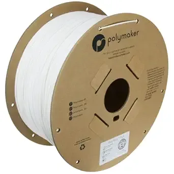 Polymaker Polymaker Matte PLA Filament Matte Cotton White 3kg 3D Printing Filament, PolyTerra 3D Printer PLA Filament