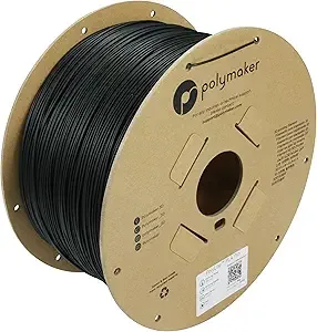Polymaker Polymaker PLA PRO Filament 3kg, Tough & High Rigidity Black 3D Printing Filament, PolyLite PLA PRO High Speed, Print with Most 3D Printers