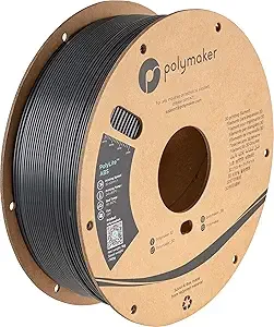 Polymaker Polymaker ABS Filament Dark Grey, 3D Printer Filament Heat Resistant 1kg - PolyLite ABS 3D Printing Filament, Strong & Durable, Dimensional Accuracy +/-