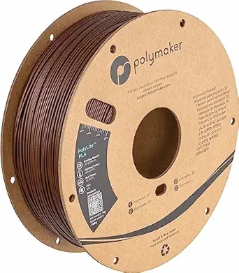 Polymaker Polymaker PLA Filament, Brown 3D Printing PLA Filament 1kg - PolyLite 3D Printer PLA Filament, Dimensional Accuracy +/-, Compatible with Most 3D Printer, Brown