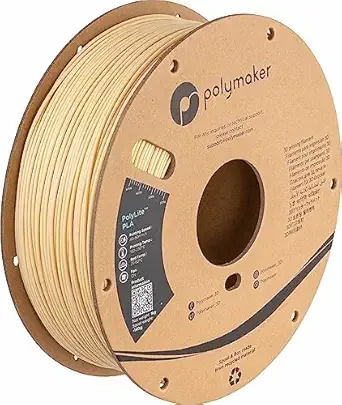 Polymaker Polymaker PLA Filament, Cream 3D Printing PLA Filament 1kg - PolyLite 3D Printer PLA Filament, Dimensional Accuracy +/-, Compatible with Most 3D Printer, Cream