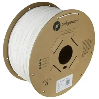 Polymaker Polymaker Polymax Tough PLA 3D Printer Filament 3kg White, PolyMax 3D Printing PLA Filament White, Tougher Than PLA+ 3D Filament, High Impact Strength for Functional Application