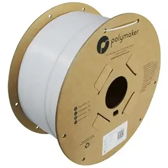 Polymaker Polymaker Polymax Tough PC Filament, White Polycarbonate Filament 3kg Cardboard Spool - 3D Printer Polycarbonate PC Filament, Tough & High Heat Resistant White