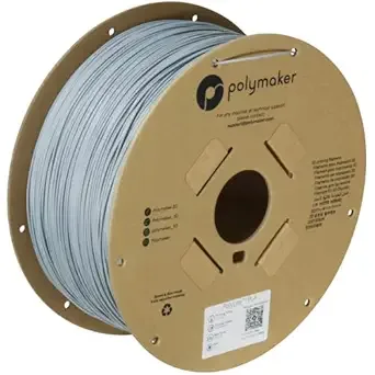 Polymaker Polymaker PLA Filament, Grey 3D Printing PLA Filament 3kg - PolyLite 3D Printer PLA Filament, Dimensional Accuracy +/-, Compatible with Most 3D Printer, Grey