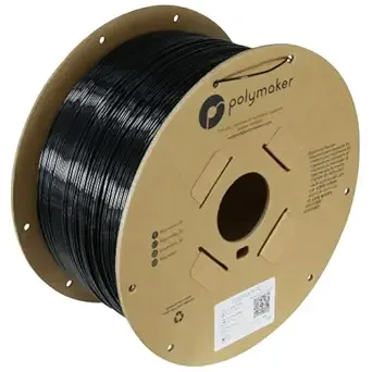 Polymaker Polymaker Polymax Tough PC Filament, Black Polycarbonate Filament 3kg Cardboard Spool - 3D Printer Polycarbonate PC Filament, Tough & High Heat Resistant Black PC Filament