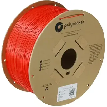 Polymaker Polymaker PLA Filament, Red 3D Printing PLA Filament 3kg - PolyLite 3D Printer PLA Filament, Dimensional Accuracy +/-, Compatible with Most 3D Printer, Red