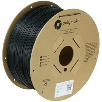 Polymaker Polymaker PLA Filament, Black 3D Printing PLA Filament 3kg - PolyLite 3D Printer PLA Filament, Dimensional Accuracy +/-, Compatible with Most 3D Printer, Black