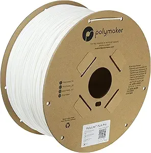 Polymaker Polymaker PLA PRO Filament 3kg, Tough & High Rigidity White 3D Printing Filament, PolyLite PLA PRO 3D Printer Filament, Print with Most 3D Printers