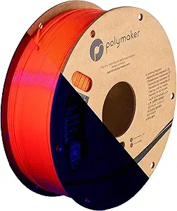 Polymaker Polymaker Neon ABS Filament, Neon Orange 3D Printer Filament Heat Resistant 1kg - UV Reactive ABS 3D Printing Filament, Strong & Durable, Dimensional Accuracy +/-