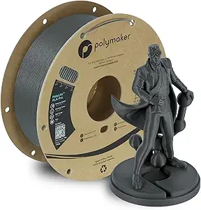 Polymaker Polymaker PLA PRO Filament 1kg, Tough & High Rigidity Dark Grey 3D Printing Filament, PolyLite PLA PRO High Speed, Print with Most 3D Printers