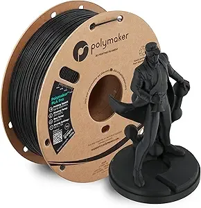 Polymaker Polymaker PLA Pro 3D Printing Filament Black 1KG, High-Impact Tough PLA, Fast Printing up to/s, High Speed New Formula, Easy to Print on Most FDM Printers, No Enclosure Required