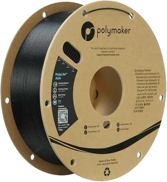 Polymaker Polymaker ASA Filament Galaxy Black 1KG, UV & Weather Resistant