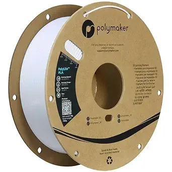 Polymaker Polymaker PLA Filament, Cold White 3D Printing PLA Filament 1kg - PolyLite 3D Printer PLA Filament, Dimensional Accuracy +/-, Compatible with Most 3D Printer, Cold White