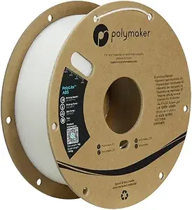 Polymaker Polymaker ABS Filament Natural, 3D Printer Filament Heat Resistant 1kg - PolyLite ABS 3D Printing Filament, Strong & Durable, Dimensional Accuracy +/-