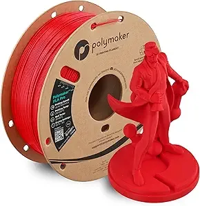 Polymaker Polymaker PLA Pro 3D Printing Filament Red 1KG, High-Impact Tough PLA, Fast Printing up to/s, High Speed New Formula, Easy to Print on Most FDM Printers, No Enclosure Required