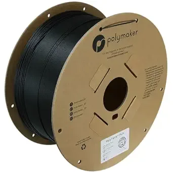 Polymaker Polymaker Matte PLA for Production 2.5kg Black 3D Printer PLA Filament 2.5kg, Cost Effective Large Spool for Heavy 3D Printing Users