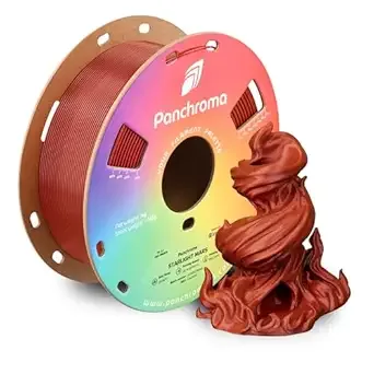Polymaker Polymaker Panchroma Red Color Changing PLA, 1KG, Glitter Starlight Mars 3D Printer Filament, Hides Layer Lines, Easy to Print, Tangle Free, AMS Compatible, Works with Most FDM Printers