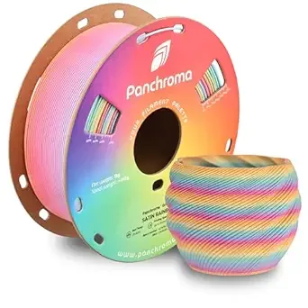 Polymaker Polymaker Panchroma Gradient Satin Rainbow 3D Printer PLA Filament, Multicolor 3D Printing PLA Filament, 1kg Spool (2.2lbs)