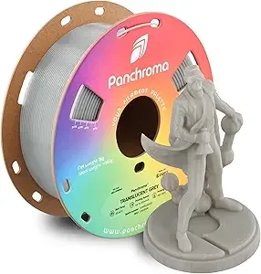 Polymaker Polymaker Panchroma Translucent PLA Filament, Full Spectrum Compatible, Translucent Grey 3D Printing Filament, 3D Printer PLA Filament, Fit Most FDM 3D Printers, 1kg Spool (2.2lbs)