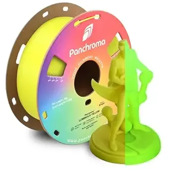Polymaker Polymaker Panchroma Luminous PLA Filament, Luminous Yellow 3D Printing Filament, 3D Printer Filament, Fit Most FDM 3D Printers, 1kg Spool (2.2lbs)
