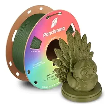 Polymaker Polymaker Panchroma Matte PLA Filament, High Speed Army Dark Green PLA 1kg (2.2 lbs), Formerly Polyterra Clog-Free 3D Printer Filament, Accuracy +/-, Fits FDM Printers