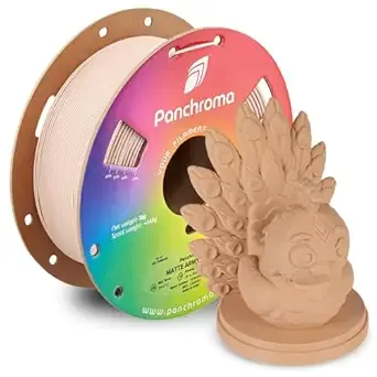 Polymaker Polymaker Panchroma Matte PLA Filament, High Speed Army Beige PLA 1kg (2.2 lbs), Formerly Polyterra Clog-Free 3D Printer Filament, Accuracy +/-, Fits FDM Printers