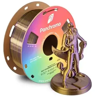 Polymaker Polymaker Panchroma Dual Silk PLA 3D Printing Filament 1kg, Silk Sovereign (Gold-Purple), New and Improved Formula, Better Strength, Printing Speed & Clog-Free, Works in Most FDM 3D Printers