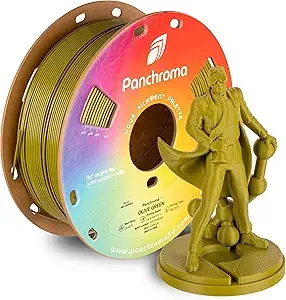 Polymaker Polymaker Panchroma CoPE 3D Printer Filament, Olive Green 3D Printing Filament 1kg, Prints Better Than PLA, Enables High Speed Printing, Compatible with Most 3D Printer, Olive Green