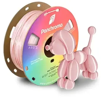 Polymaker Polymaker Panchroma Silk PLA Filament 1kg, Shiny Quartz Pink, New and Improved Formula, Better Strength, Printing Speed and Clog-Free. Works in Most FDM and Multicolor 3D Printers.