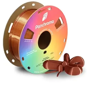 Polymaker Polymaker Panchroma Silk PLA Filament 1kg, Shiny Bronze, New and Improved Formula, Better Strength, Printing Speed and Clog-Free. Works in Most FDM and Multicolor 3D Printers.