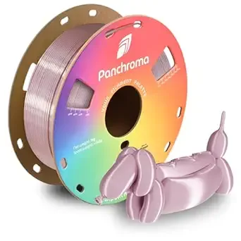 Polymaker Polymaker Panchroma Silk PLA Filament 1kg, Shiny Rose Gold, New and Improved Formula, Better Strength, Printing Speed and Clog-Free. Works in Most FDM and Multicolor 3D Printers.