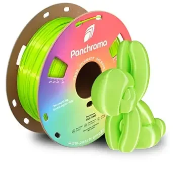 Polymaker Polymaker Panchroma Silk PLA Filament 1kg, Shiny Lime, New and Improved Formula, Better Strength, Printing Speed and Clog-Free. Works in Most FDM and Multicolor 3D Printers.