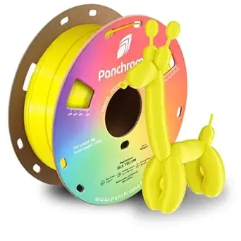 Polymaker Polymaker Panchroma Silk PLA Filament 1kg, Shiny Yellow, New and Improved Formula, Better Strength, Printing Speed and Clog-Free. Works in Most FDM and Multicolor 3D Printers.