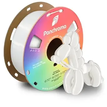 Polymaker Polymaker Panchroma Silk PLA Filament 1kg, Shiny White, New and Improved Formula, Better Strength, Printing Speed and Clog-Free. Works in Most FDM and Multicolor 3D Printers.