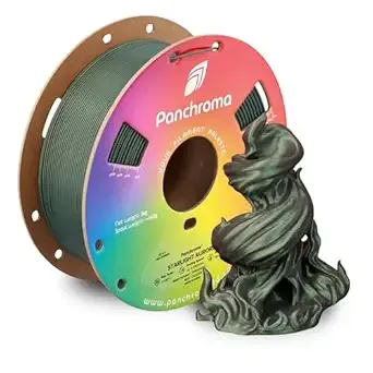 Polymaker Polymaker Panchroma Green Color Changing PLA, 1KG, Glitter Starlight Aurora 3D Printer Filament, Hides Layer Lines, Easy to Print, Tangle Free, AMS Compatible, Works with Most FDM Printers