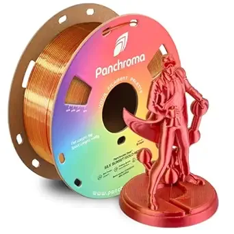 Polymaker Polymaker Panchroma Dual Silk PLA 3D Printing Filament 1kg, Silk Sunset (Gold-Red), New and Improved Formula, Better Strength, Printing Speed & Clog-Free, Works in Most FDM 3D Printers