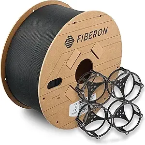 Polymaker Polymaker Fiberon PETG-RCF Filament Black 3kg, Recycled Carbon Fiber Reinforced PETG 3D Printing Filament Ideal for Drone and Automotive Products