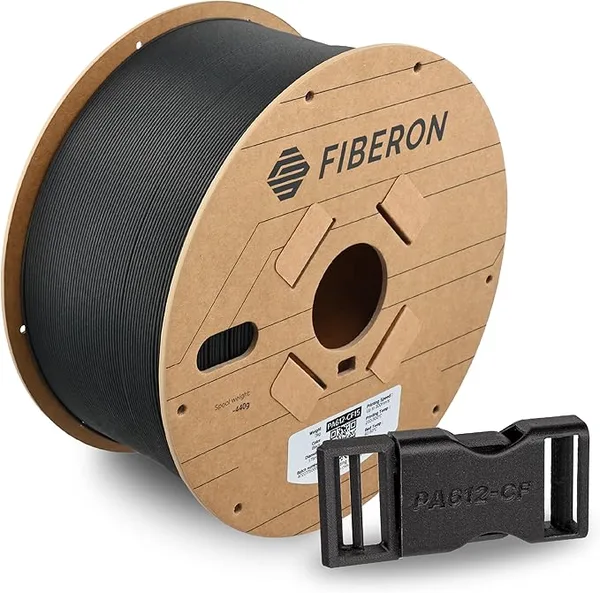 Polymaker Polymaker Fiberon PA612-CF15 Carbon Fiber Nylon Filament Black 3kg, Fiberon PA612-CF15 Strong & Low Moisture Sensitive Nylon 3D Printing Filament