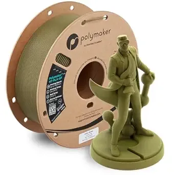 Polymaker Polymaker HT-PLA-GF Filament Army Green, High Temp PLA for 3D Printing, Heat Resistant to 150°C, Easy to Print, Easy to Anneal, Works with Most FDM Printers, 1kg Spool